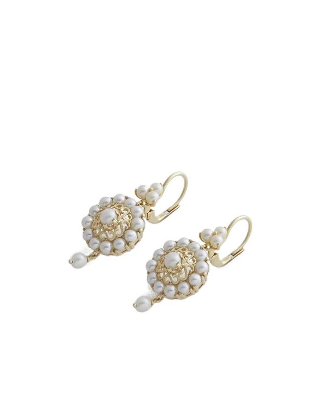 Dolce & Gabbana White Romance Pendant Earrings
