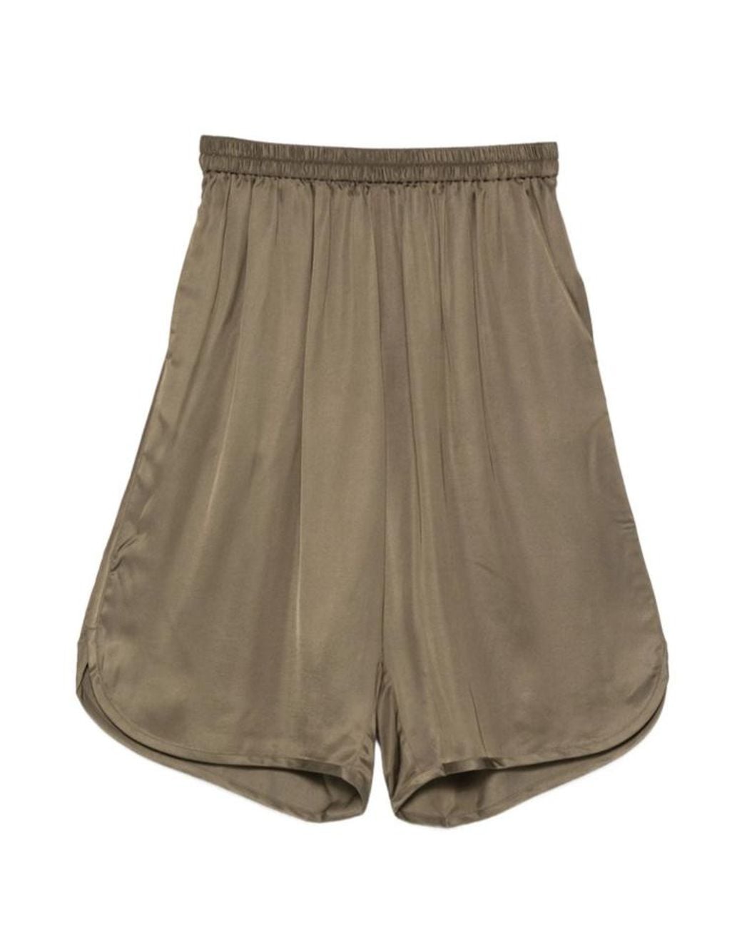 Frankie Shop Natural Elastic-Waist Shorts
