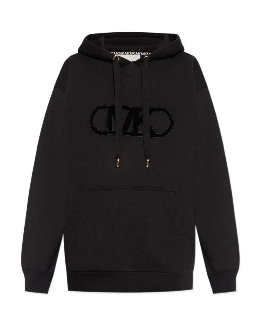 MICHAEL Michael Kors Black Logo Detailed Drawstring Hoodie