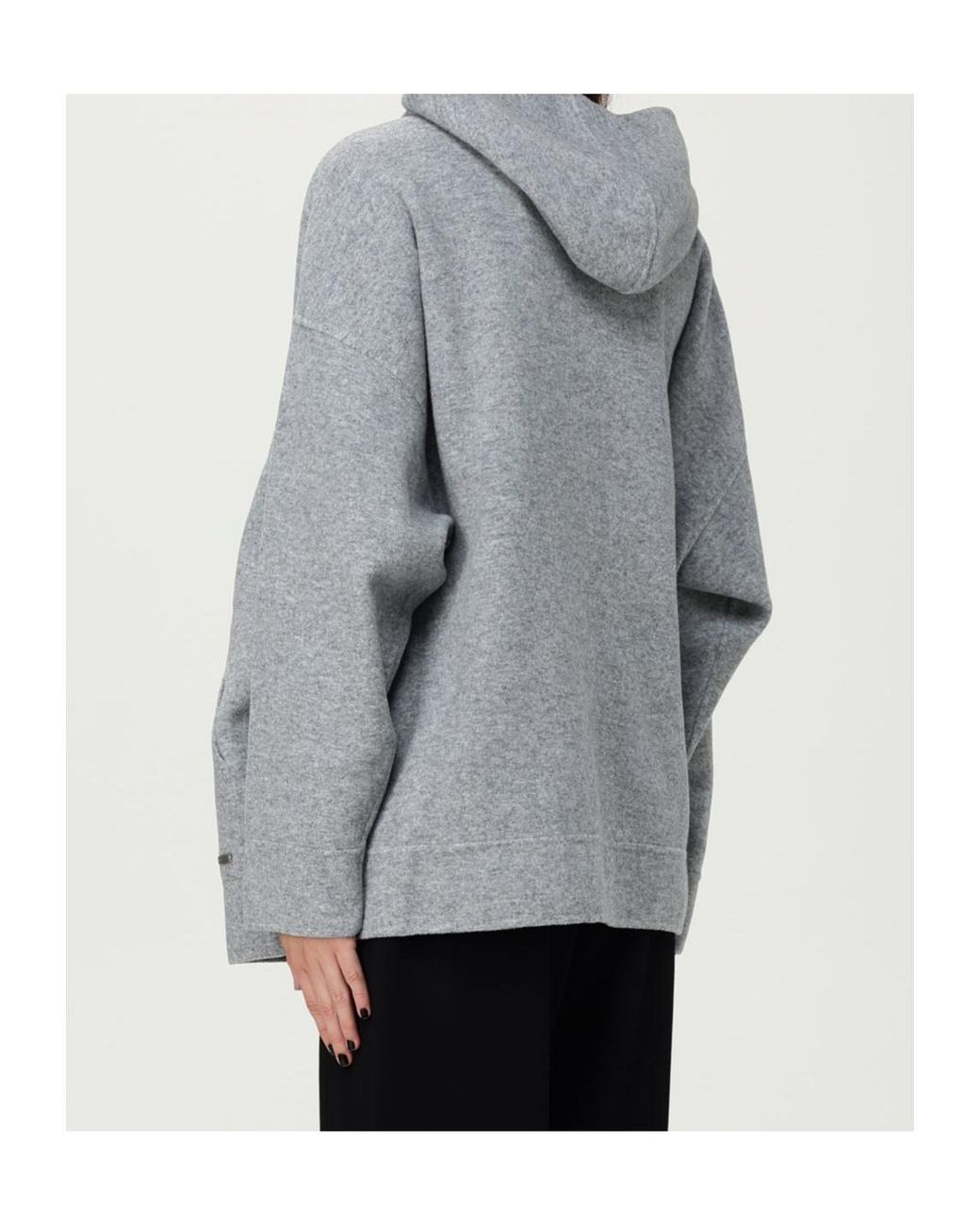 Max Mara Gray Etuania Zip-Up Hoodie