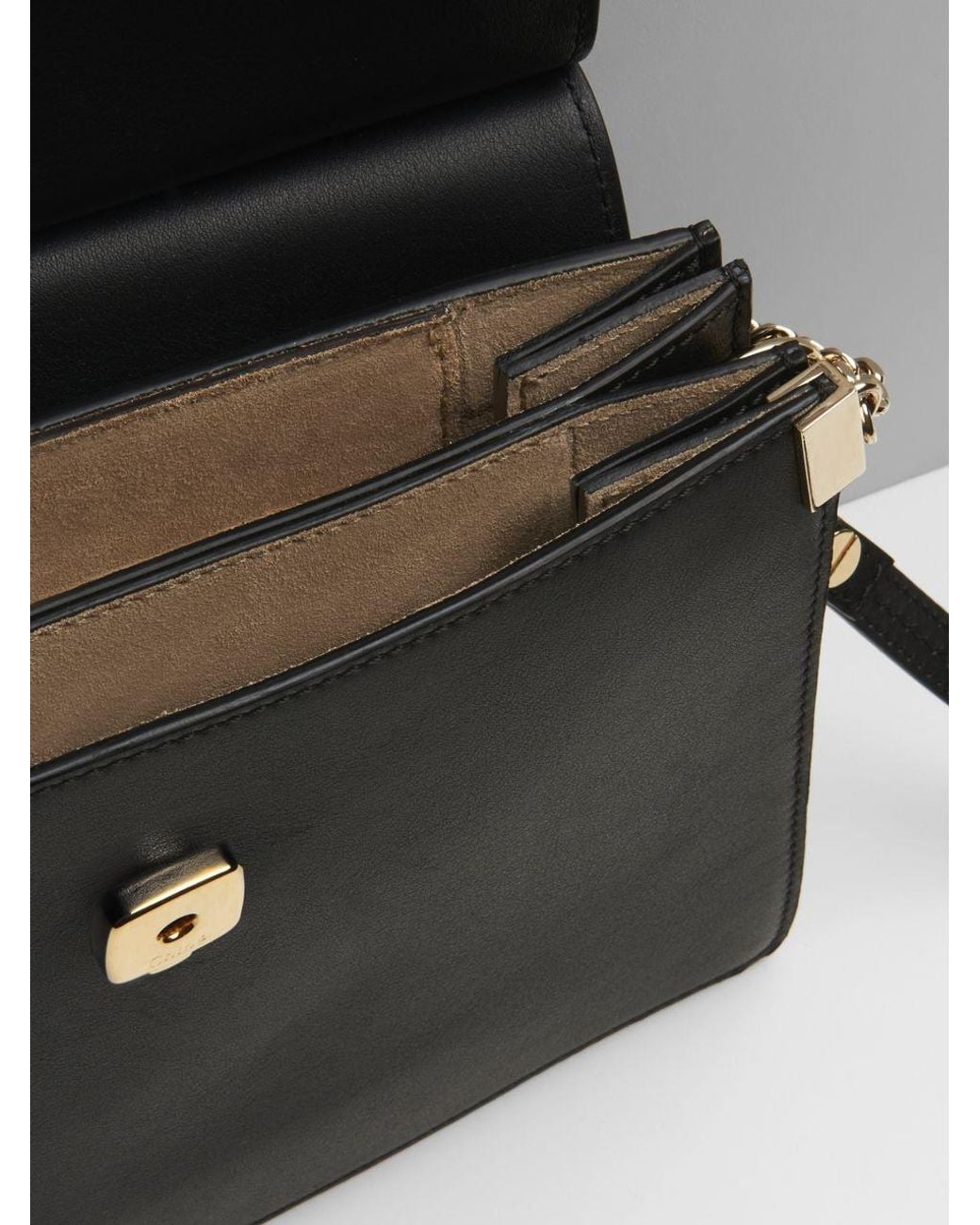 Chloé Black Small Faye Top-Handle Bag