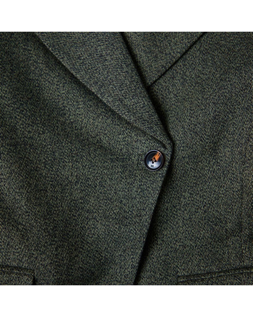 Ganni Green Fitted Blazer
