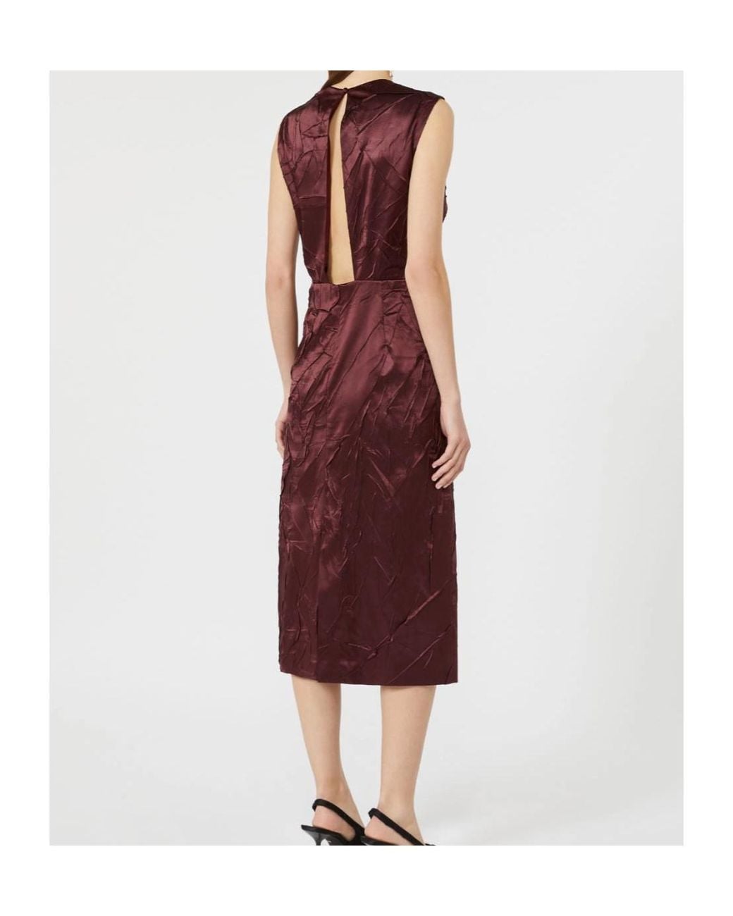 Max Mara Purple Satin Princess-Line Dress
