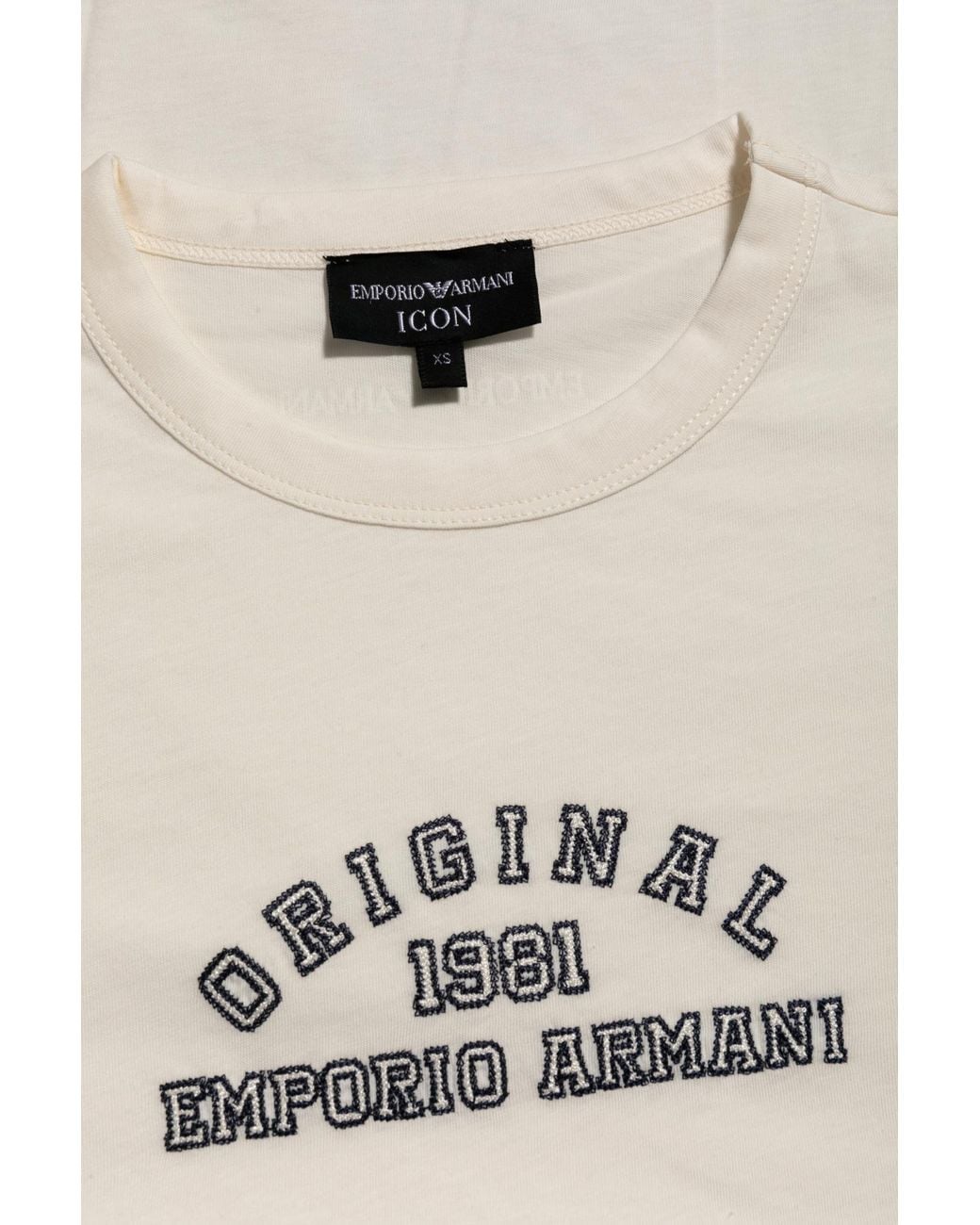 Emporio Armani White Crew-Neck T-Shirt