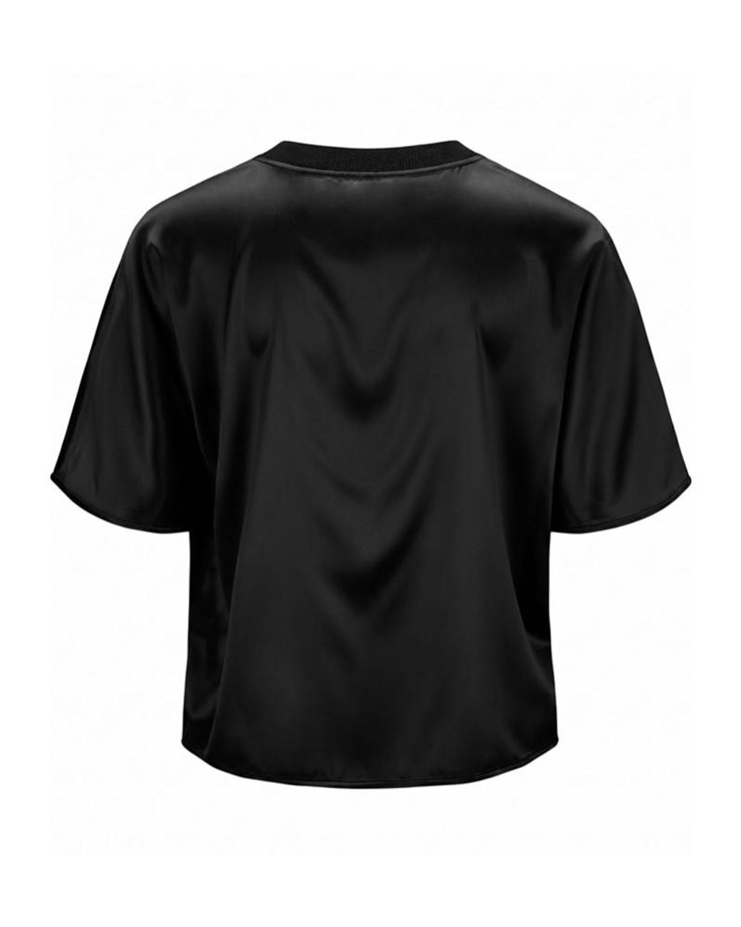 Peserico Black Satin Short-Sleeve T-Shirt