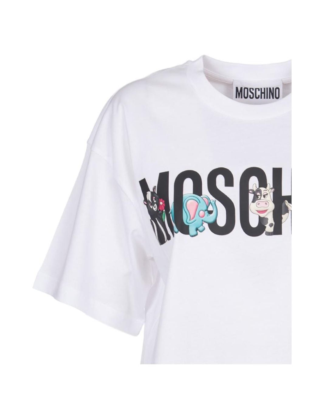 Moschino White Round-Necked T-Shirt