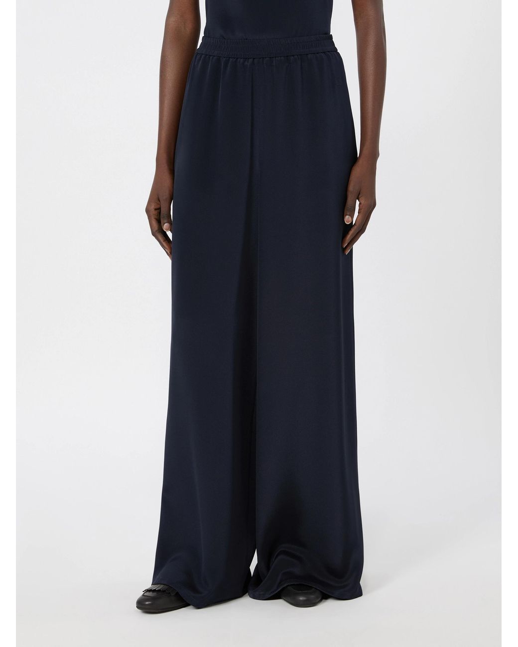 Max Mara Blue Volonta Wide-Leg Pants