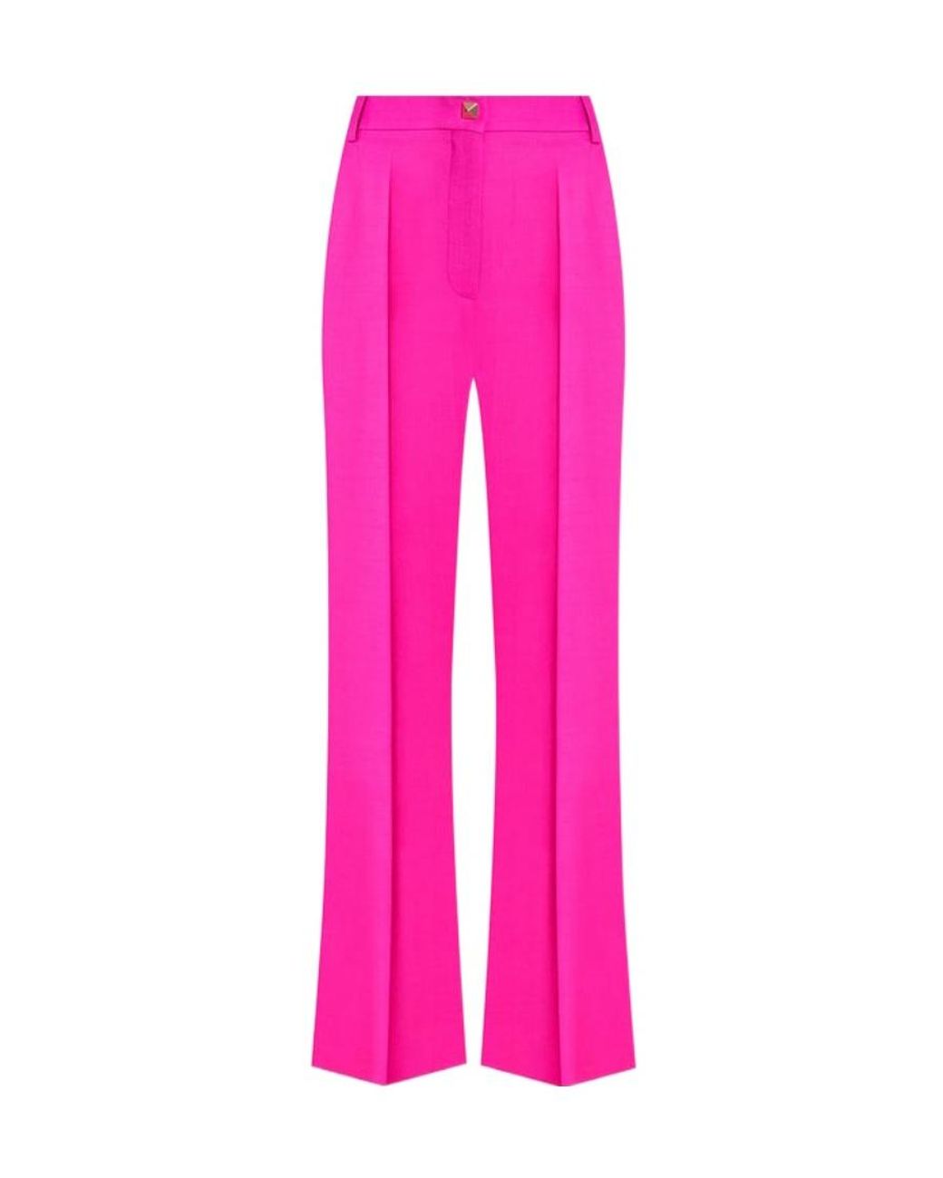 Valentino Pink Straight Leg Tailored Pants