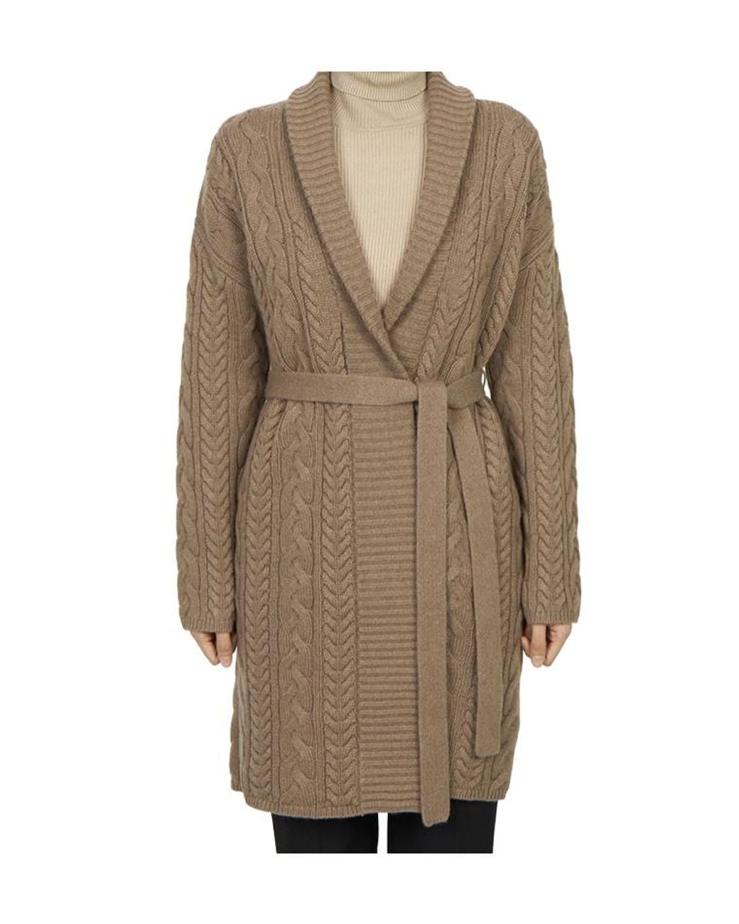 Max Mara Brown Long-Sleeved Cardigan