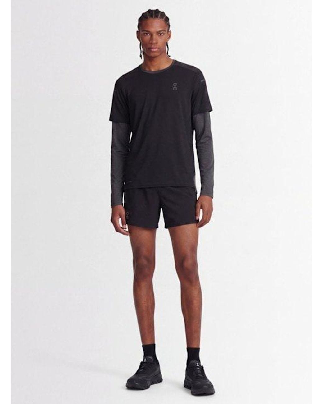 On Shoes Black Performance-T Running T-Shirt for men