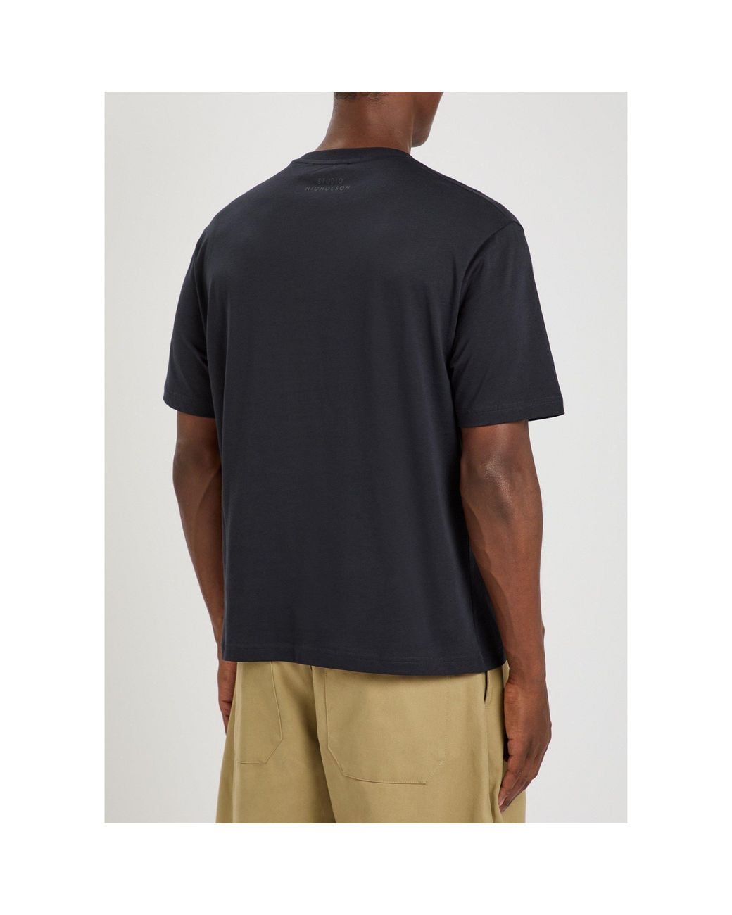 Studio Nicholson Black Pure Cotton T-Shirt for men