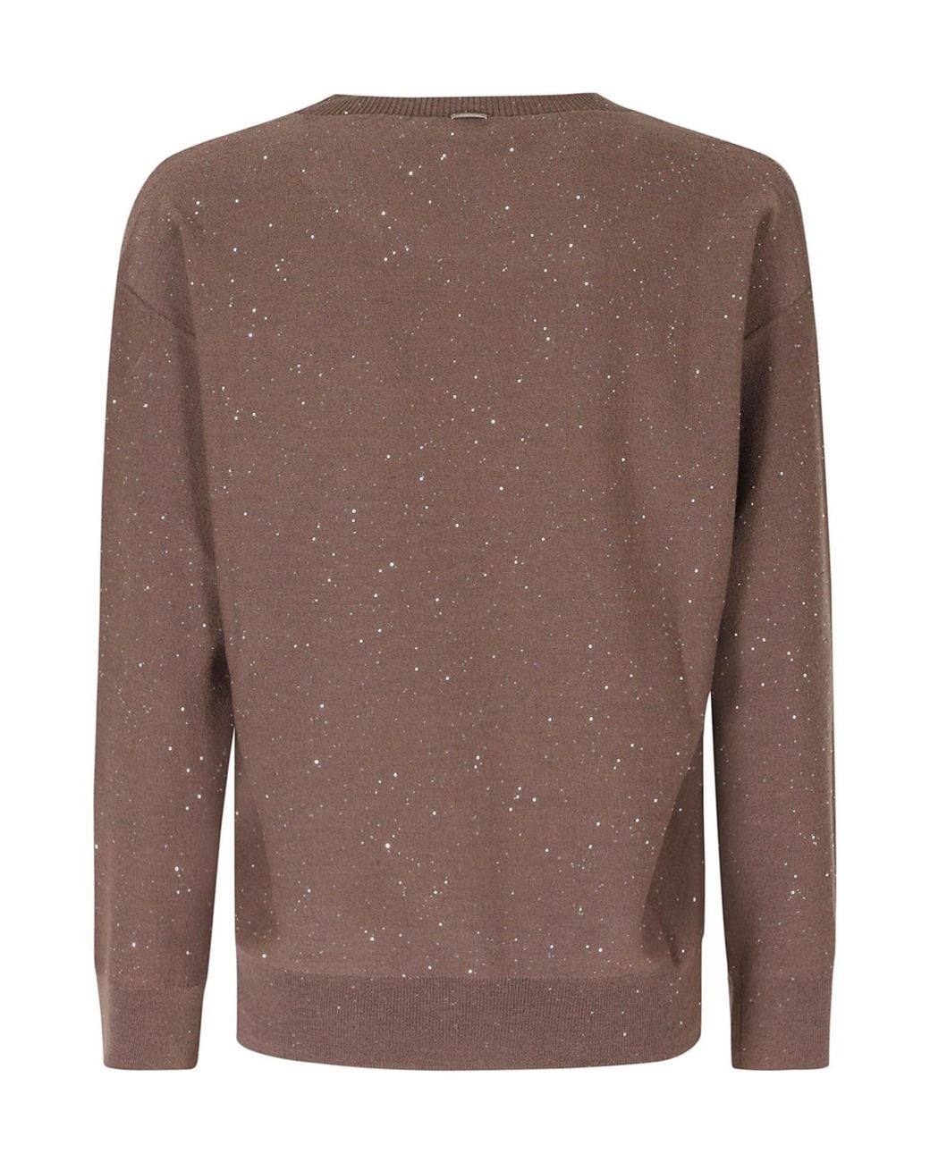 Herno Brown V-Neck Sweater