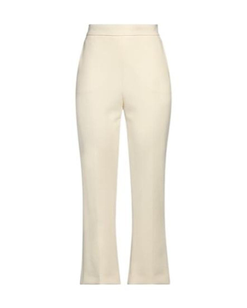Max Mara Natural Simple Boot-Shaped Trousers