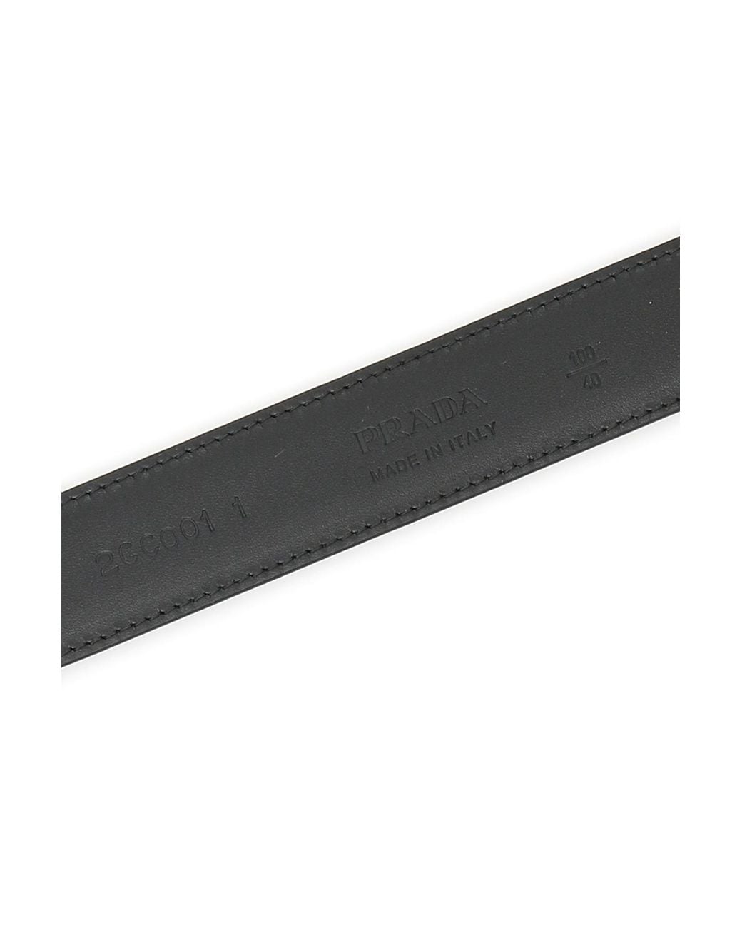 Prada Black Saffiano Buckle Belt for men