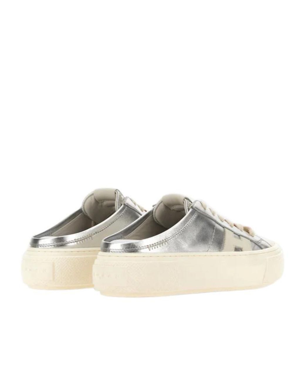 Hogan White Crosswind Mules