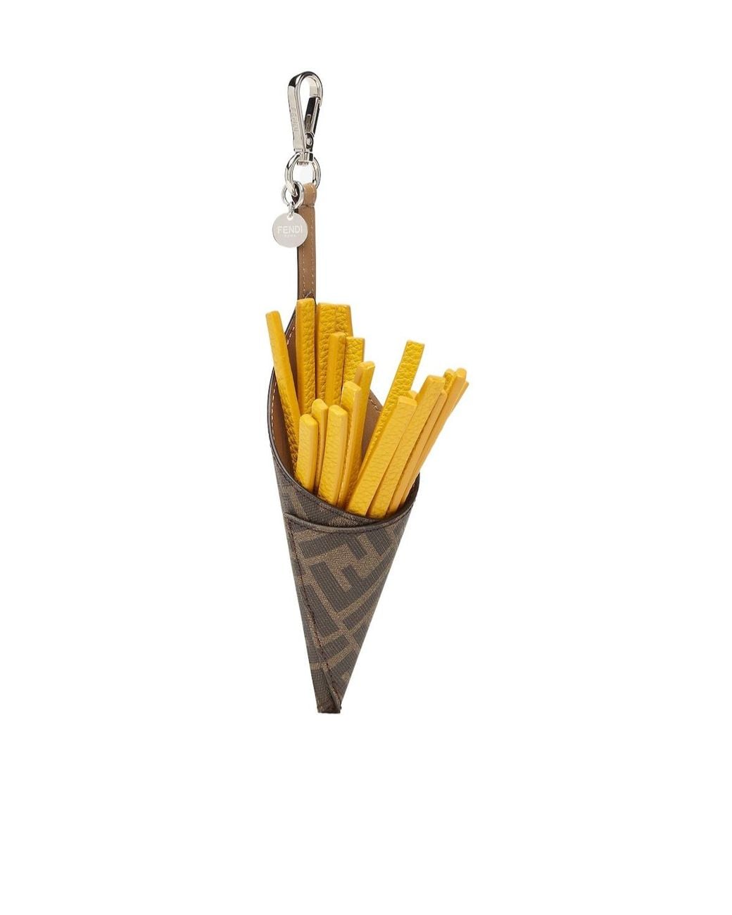 Fendi Metallic Licious Logo Detailed Charm for men