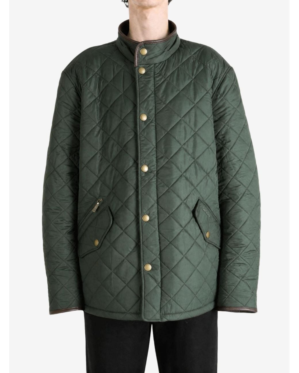 Barbour Green Powell Quilted Long-Sleeve Jacket for men
