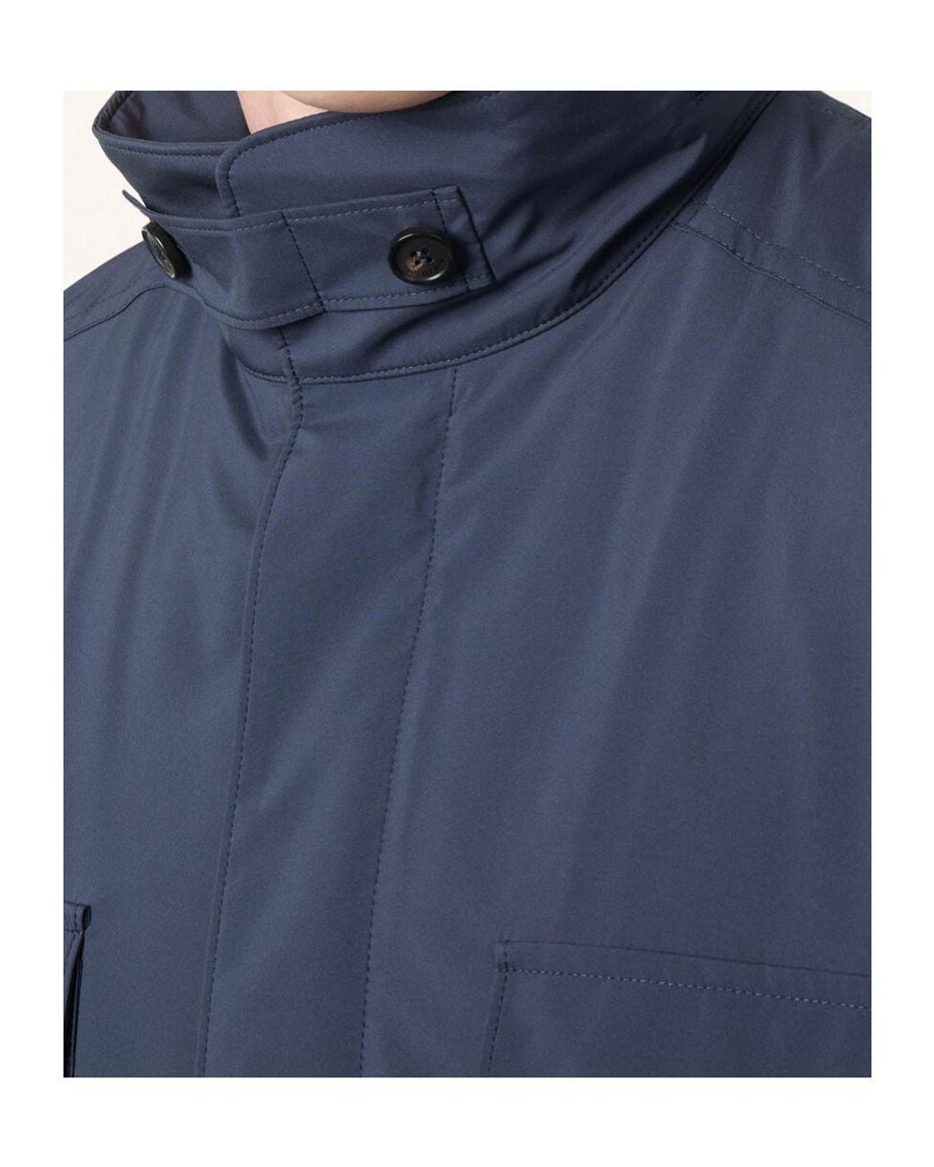 Loro Piana Blue Traveller High-Neck Jacket for men