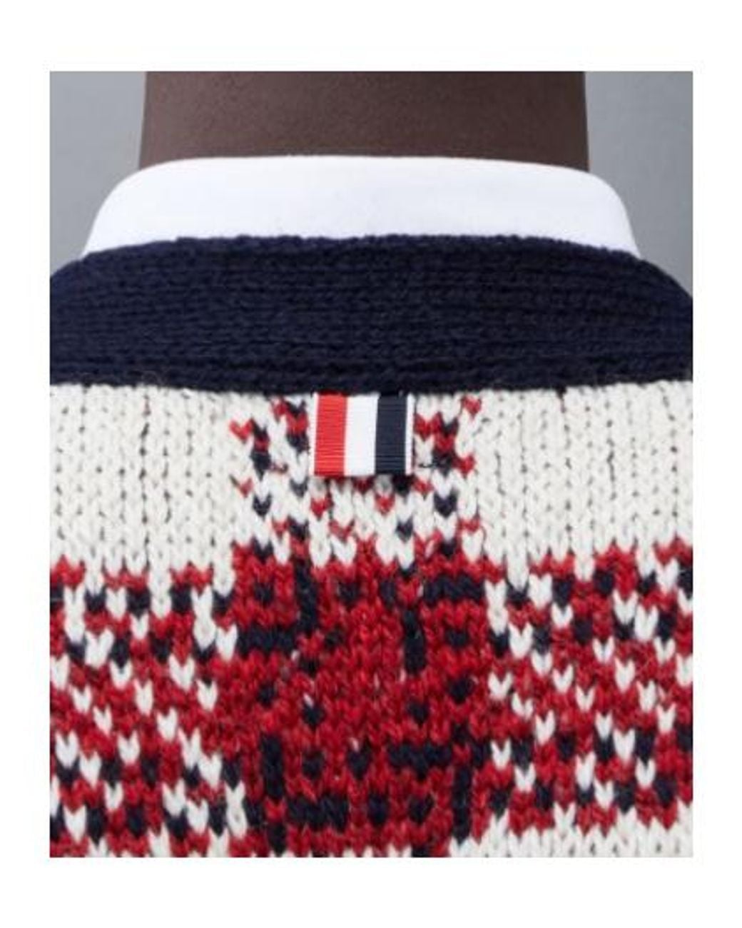 Thom Browne Blue Checkered Button-Up Knit Cardigan for men