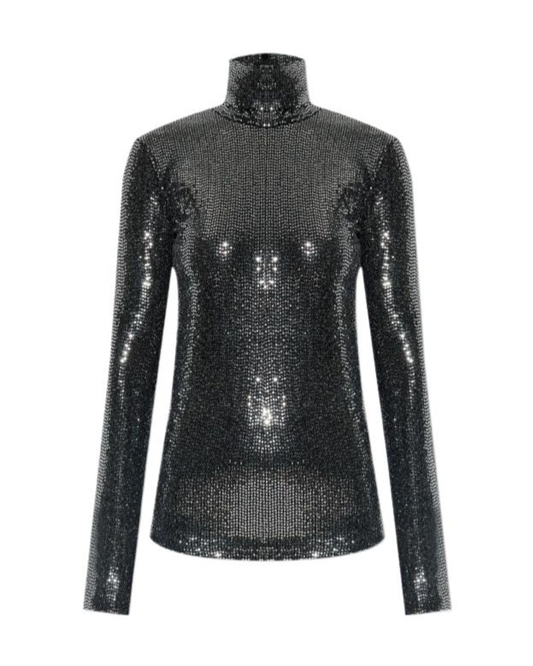 Isabel Marant Black Joyela Sequin Top