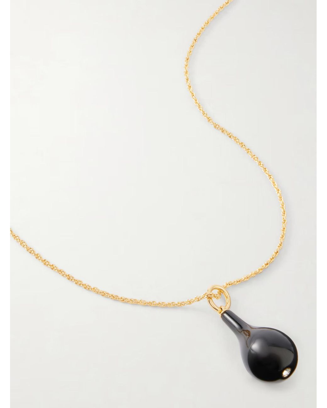 Totême White Totême Embellished Drop-Pendant Necklace