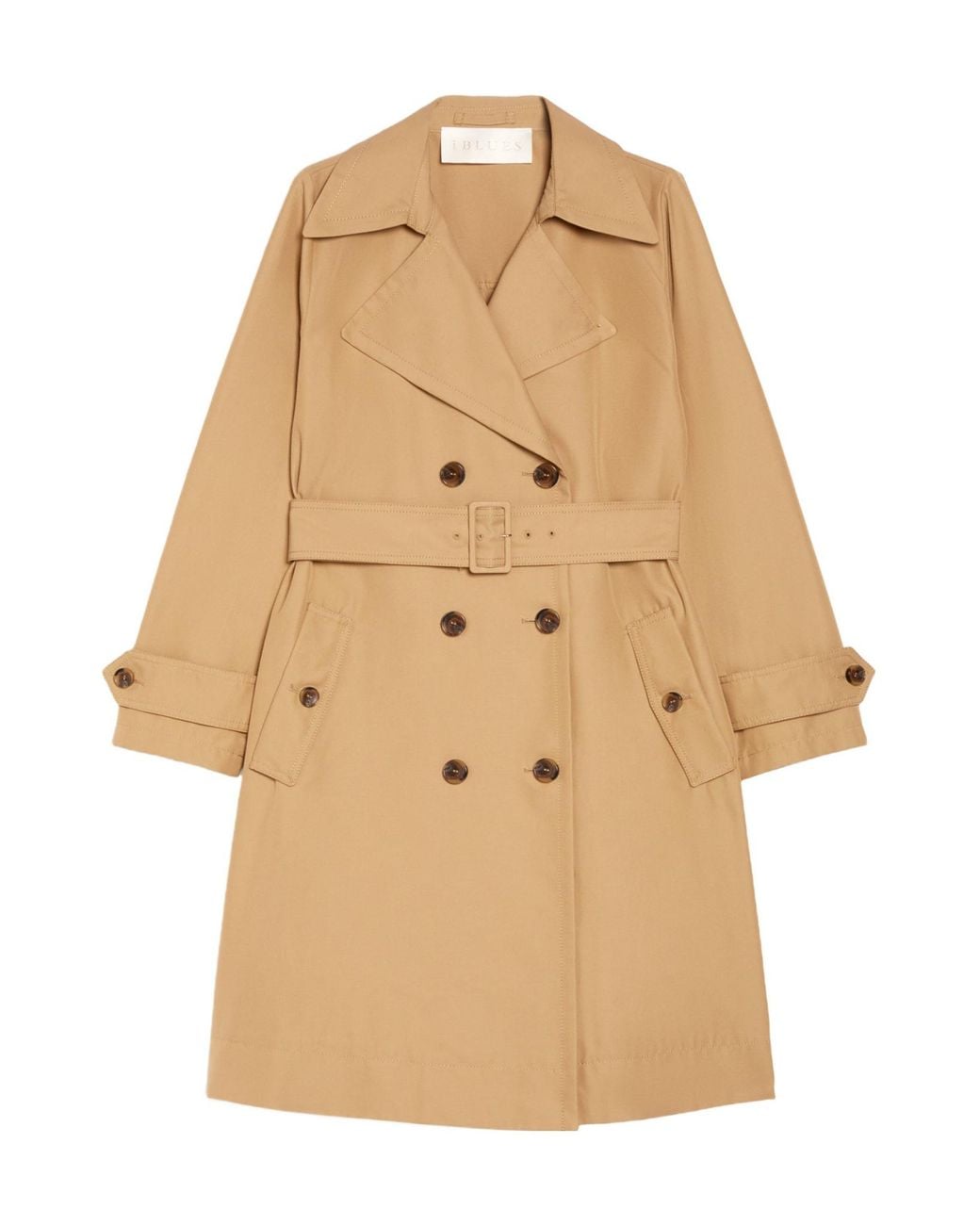 iBlues Natural Straight-Fit Trench Coat
