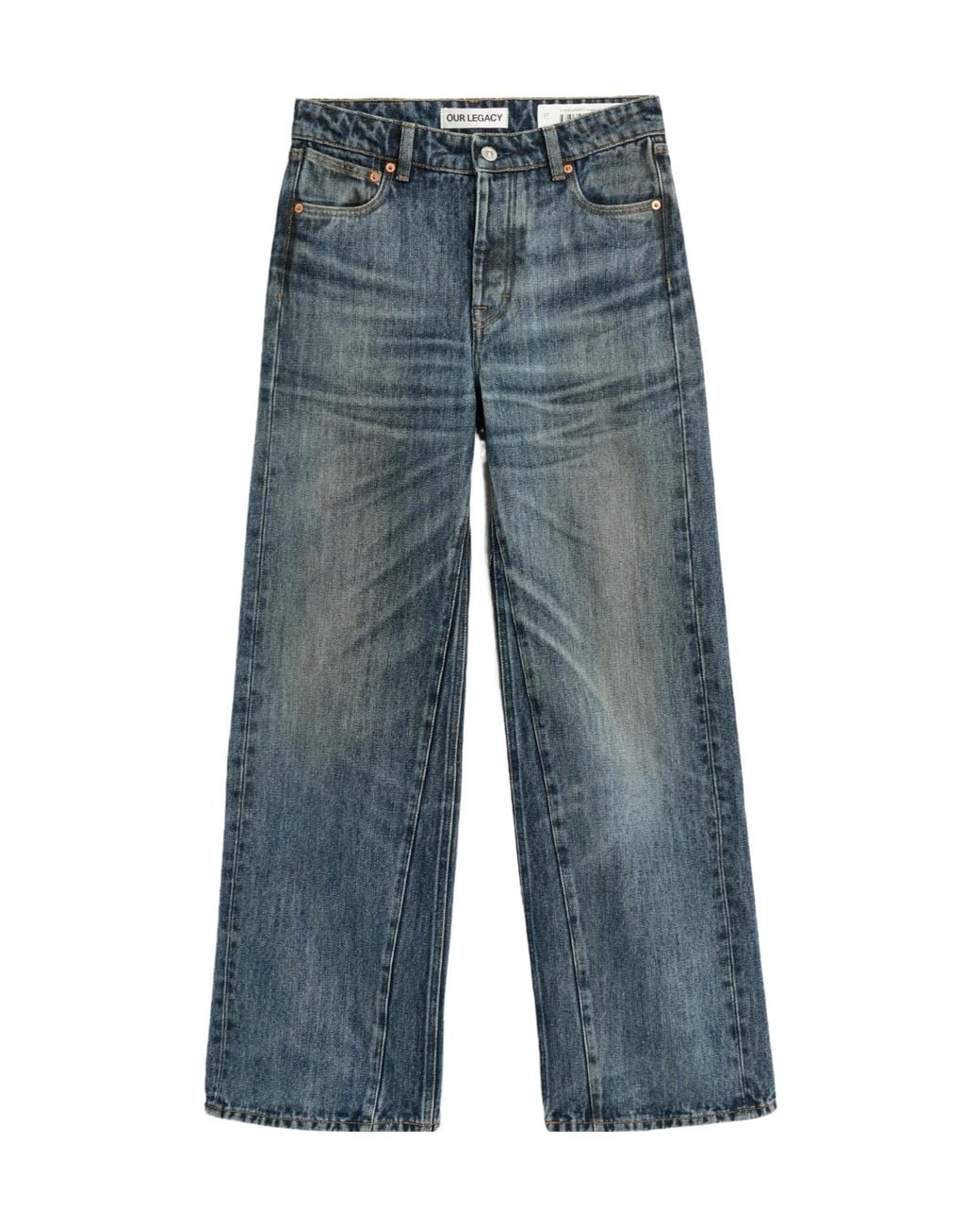 Our Legacy Blue Treble Cut Wide-Leg Jeans