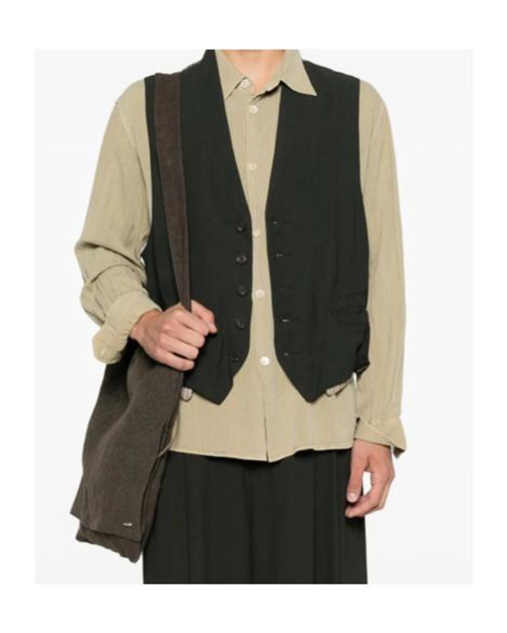 Ziggy Chen Black Classic Shawl Collar Gilet for men