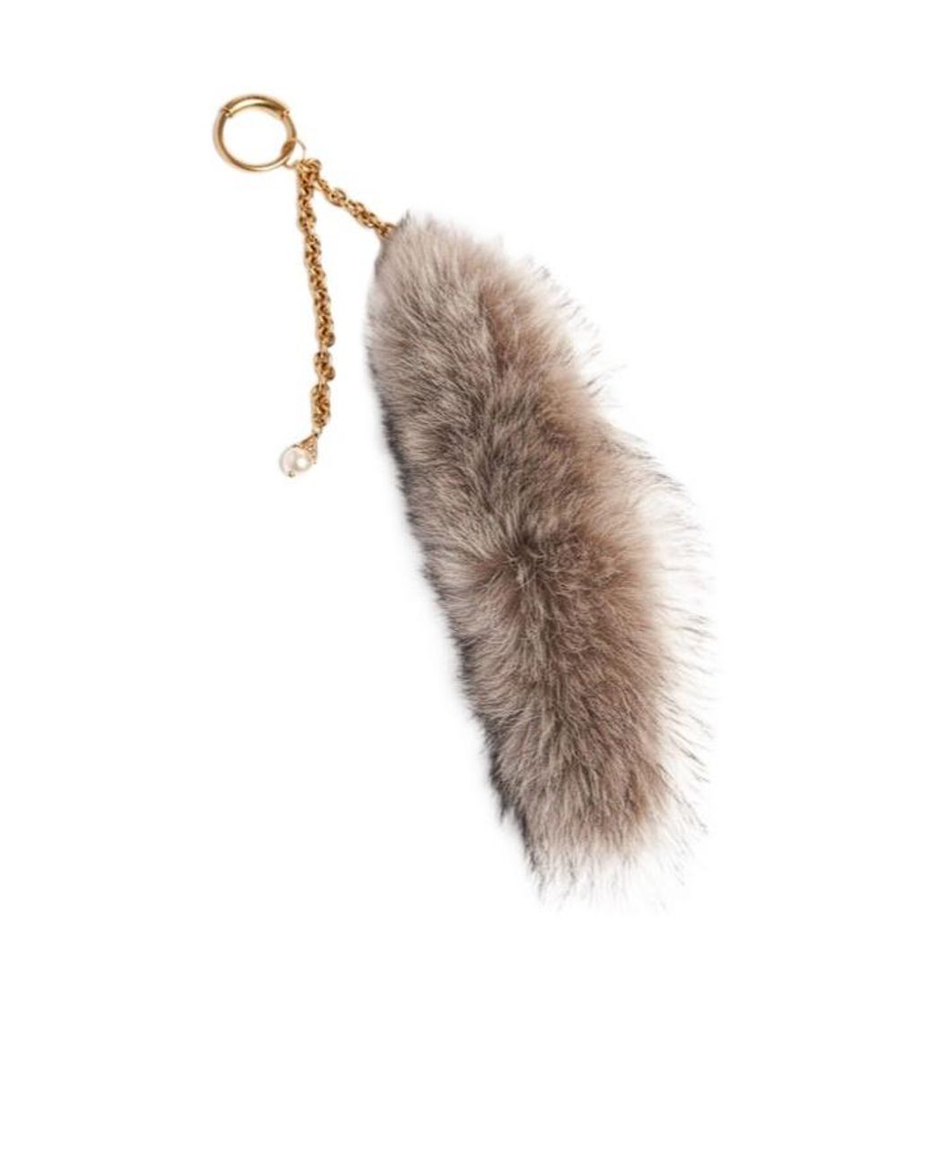 Chloé White Queue Bag Charm