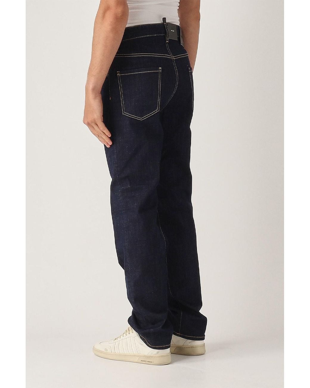 DSquared² Blue 642 Logo-Patch Jeans for men