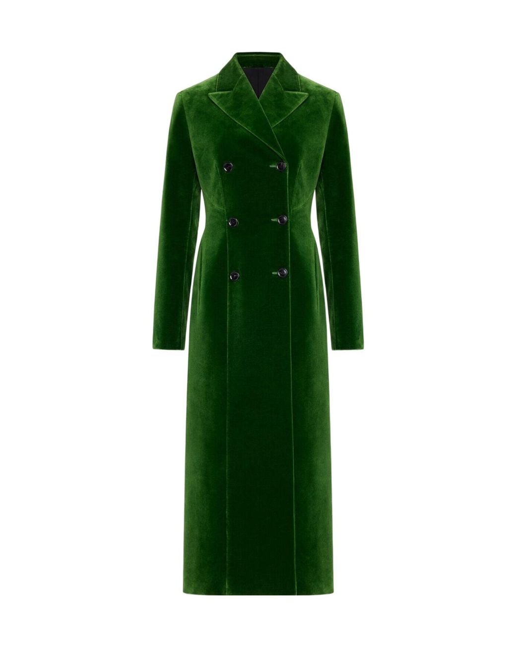 Alaïa Green Velvet Tailored Coat
