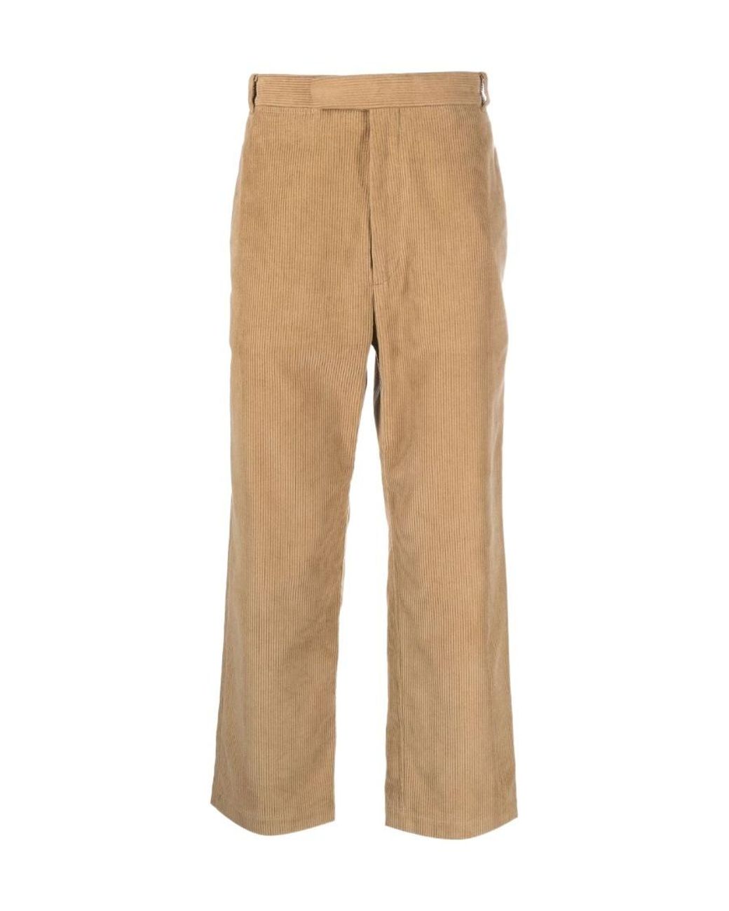 Thom Browne Natural Corduroy Straight-Leg Trousers for men