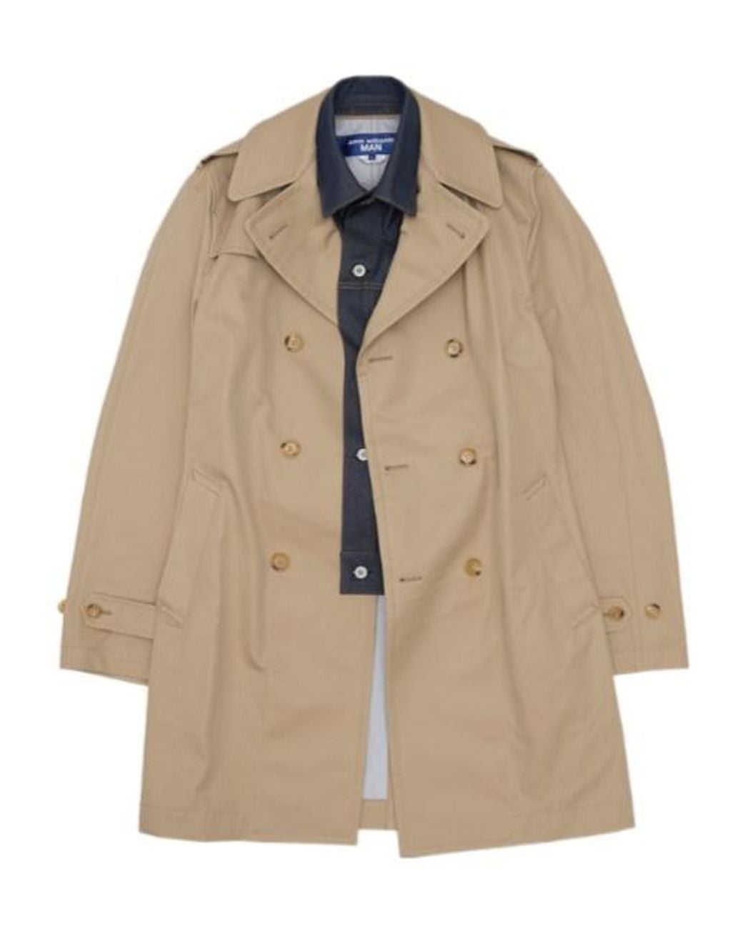 Junya Watanabe Brown Long-Sleeved Trench Coat for men