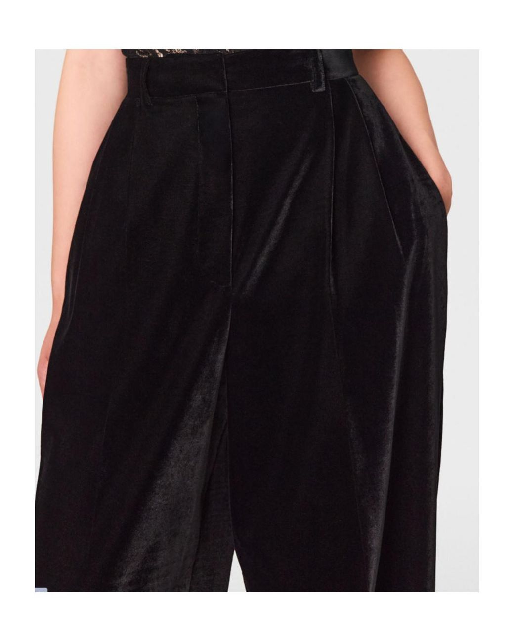 Stella McCartney Black Oversized High-Waisted Trousers