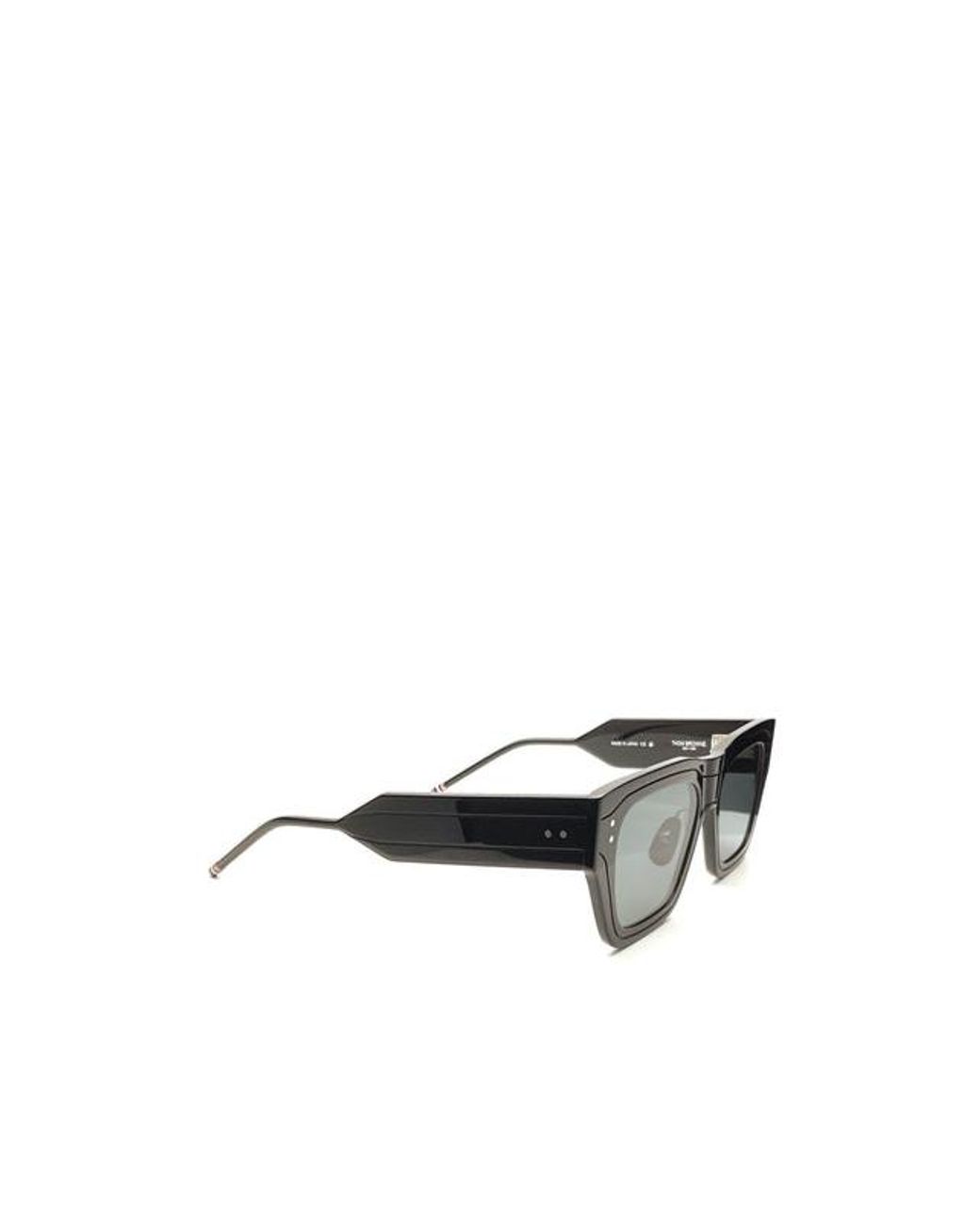 Thom Browne White Eyewear Rectangle Frame Sunglasses