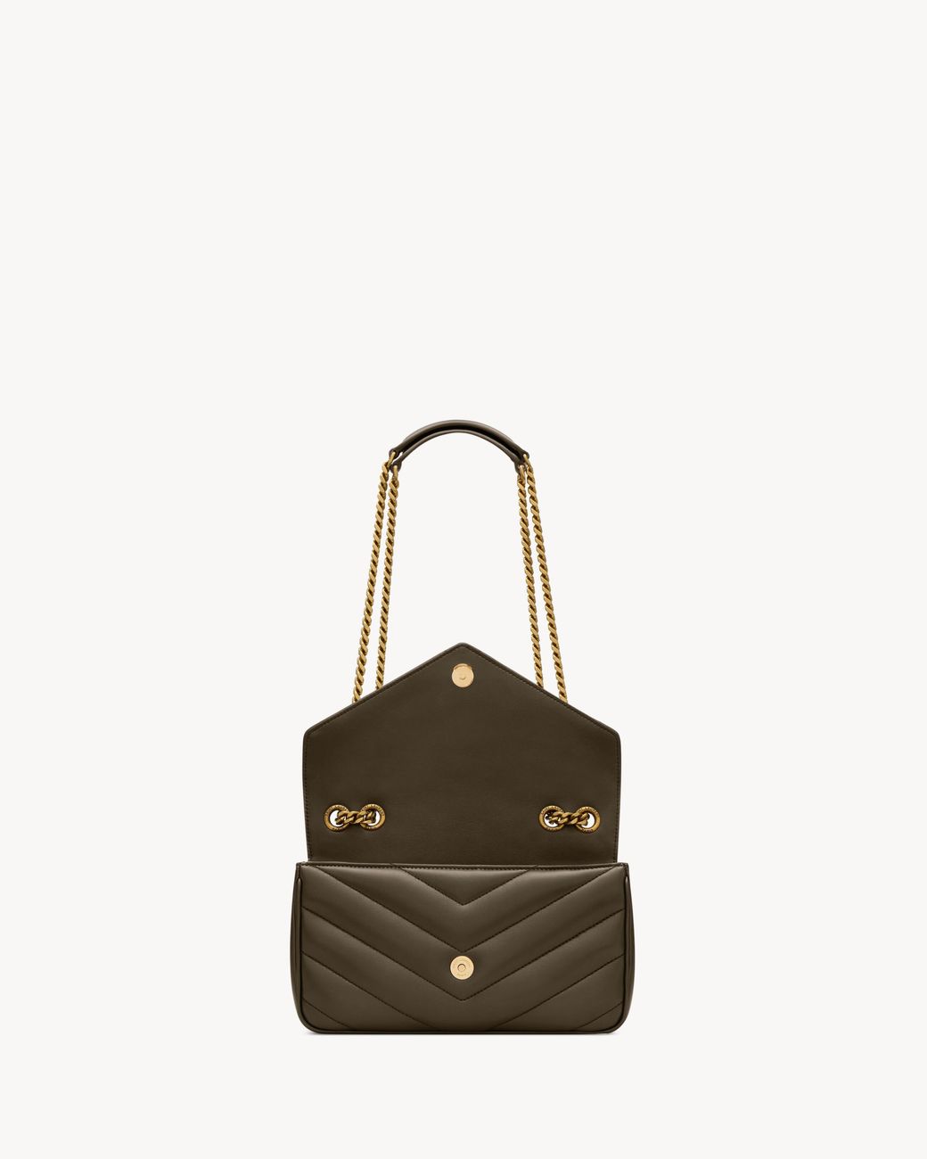 Saint Laurent White Flap Shoulder Bag