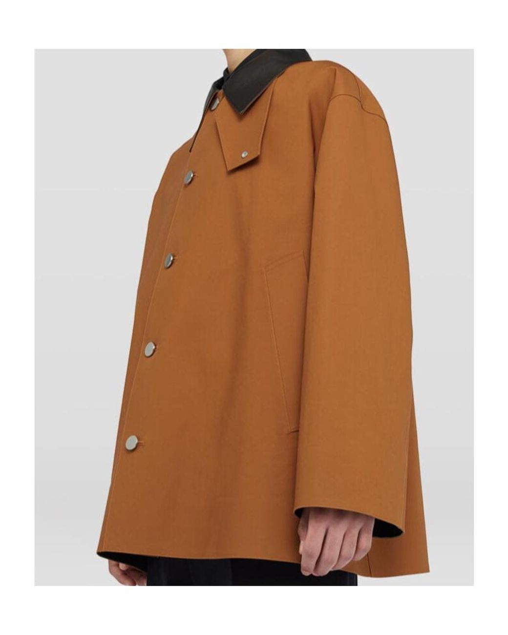 Jil Sander Brown Lightweight Caban Coat for men