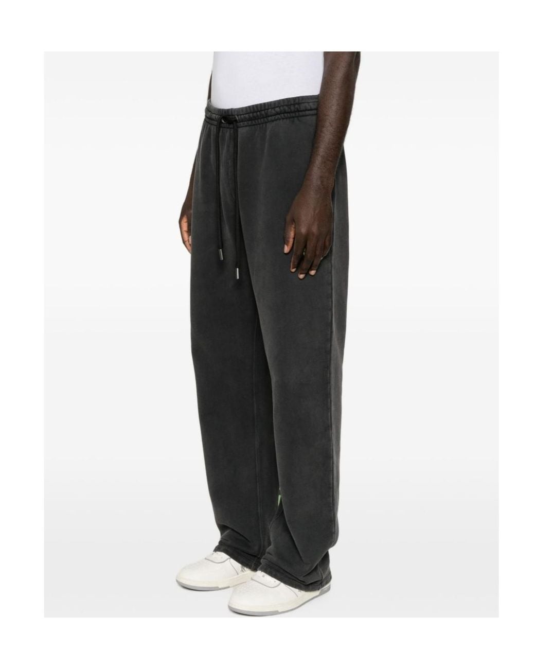 Off-White c/o Virgil Abloh Black Drawstring Straight Leg Pants for men