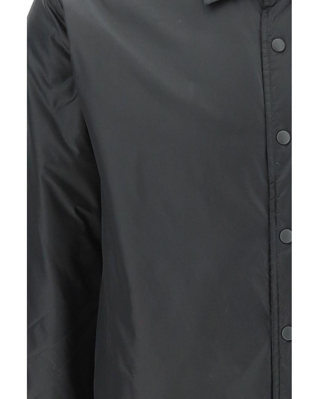Aspesi Gray Padded Long-Sleeved Snapped Shirt Jacket for men
