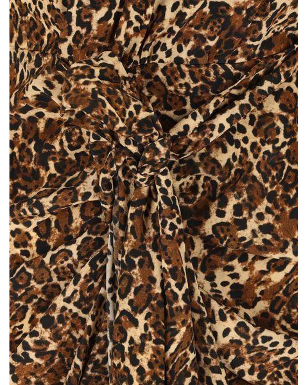 Isabel Marant Brown Patterned Long-Sleeved Dress