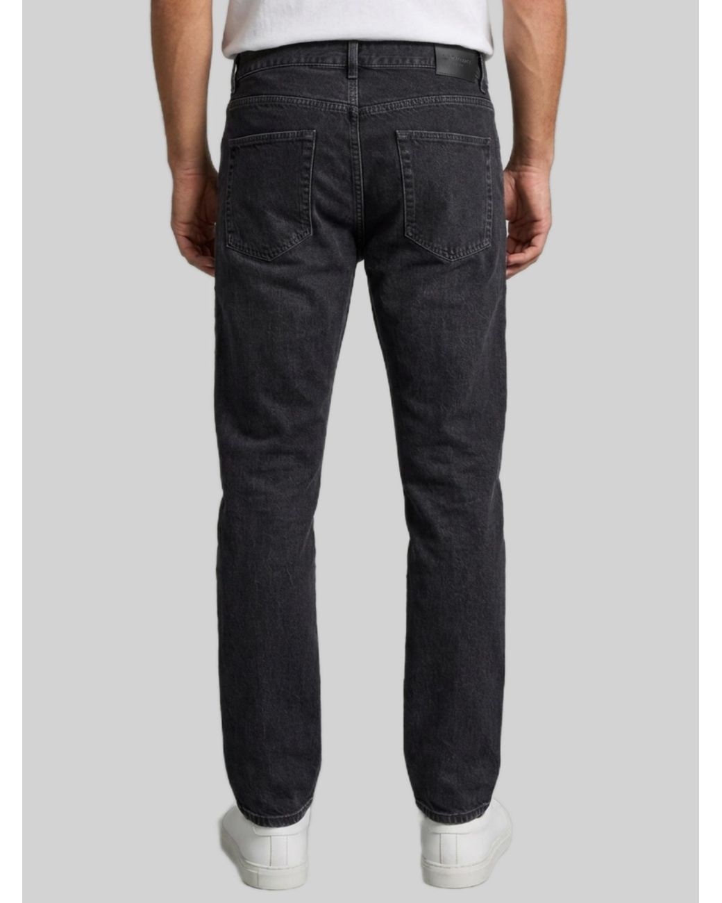 Saint Laurent Black Logo-Patch Jeans for men