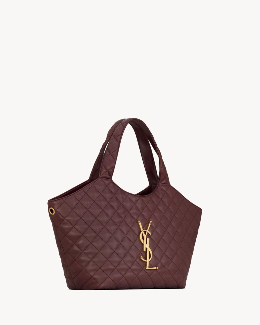 Saint Laurent Purple Icare Quilted Medium Tote Bag