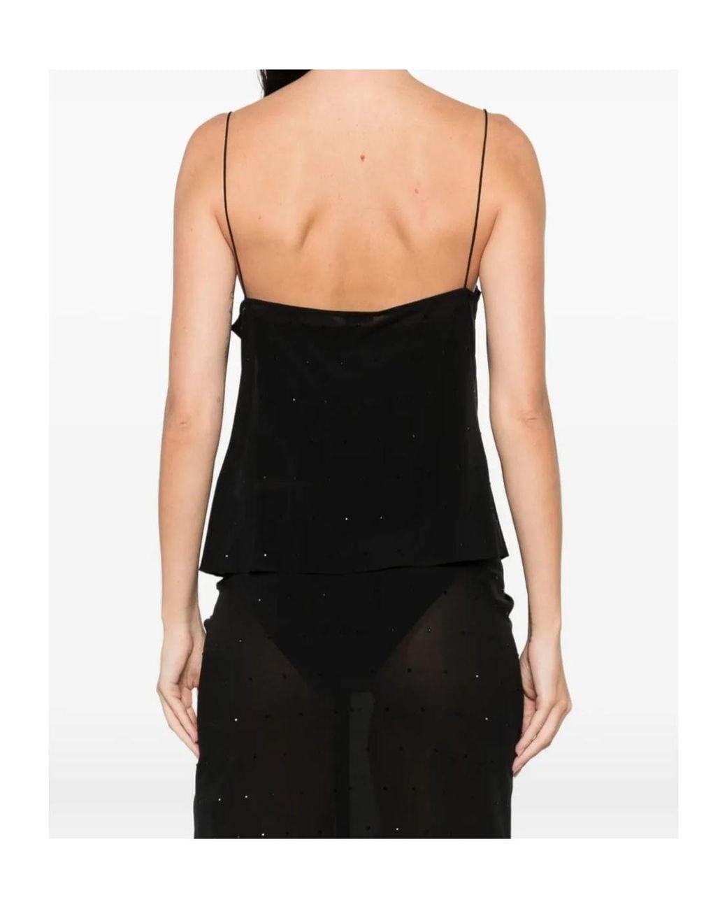 St. Agni Black Glass Bead Top