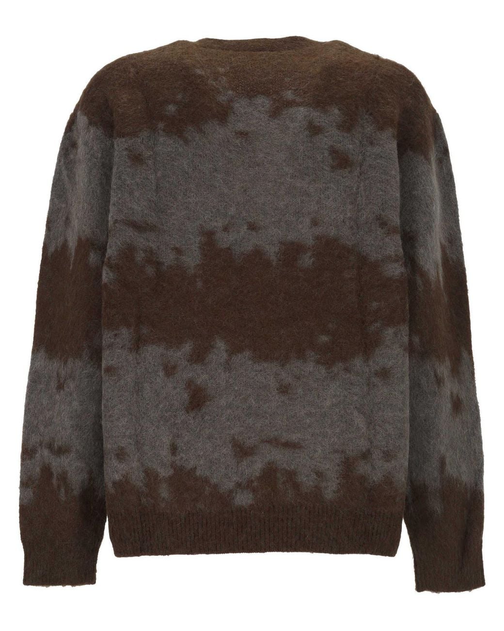Gramicci Brown Splatter Knit Cardigan for men
