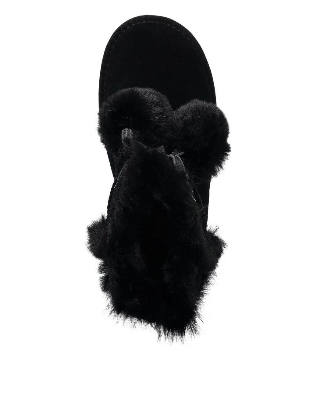 Liu Jo Black Faux-Fur Pompom Boots