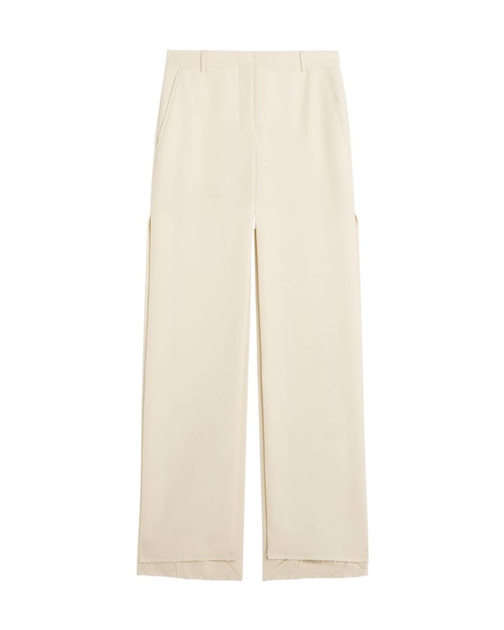 Lanvin White High Waist Slit Maxi Skirt