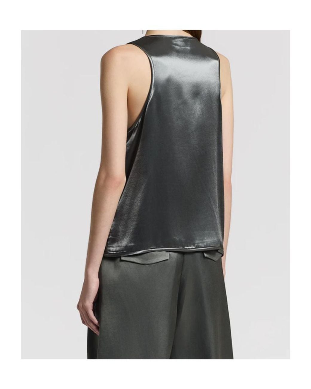 Peserico Black Sequin-Embellished Tank Top