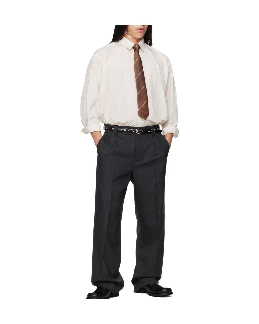 mfpen Natural Exact Boxy Striped Shirt for men
