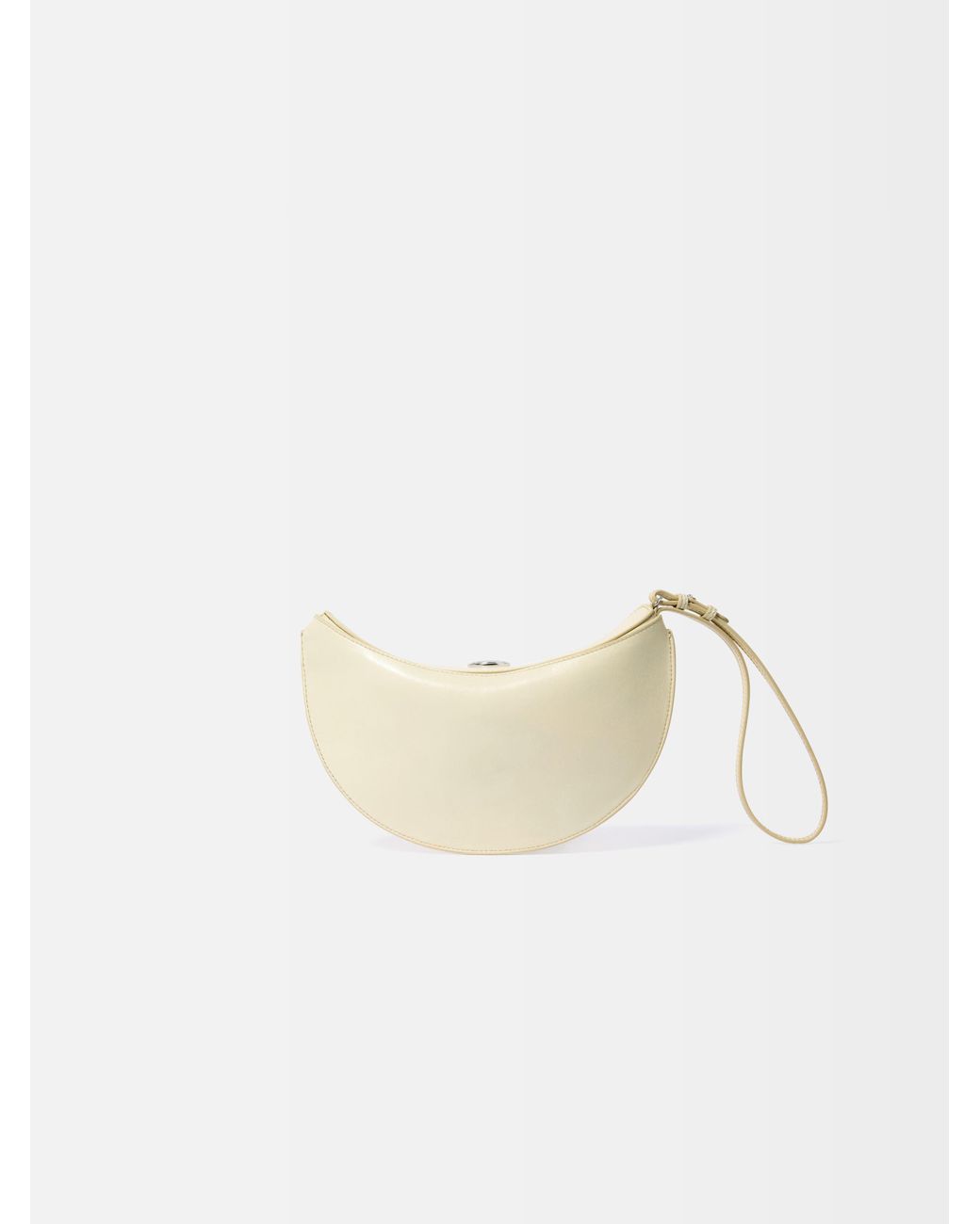 Jacquemus White The Ovalo Folded Small Shoulder Bag