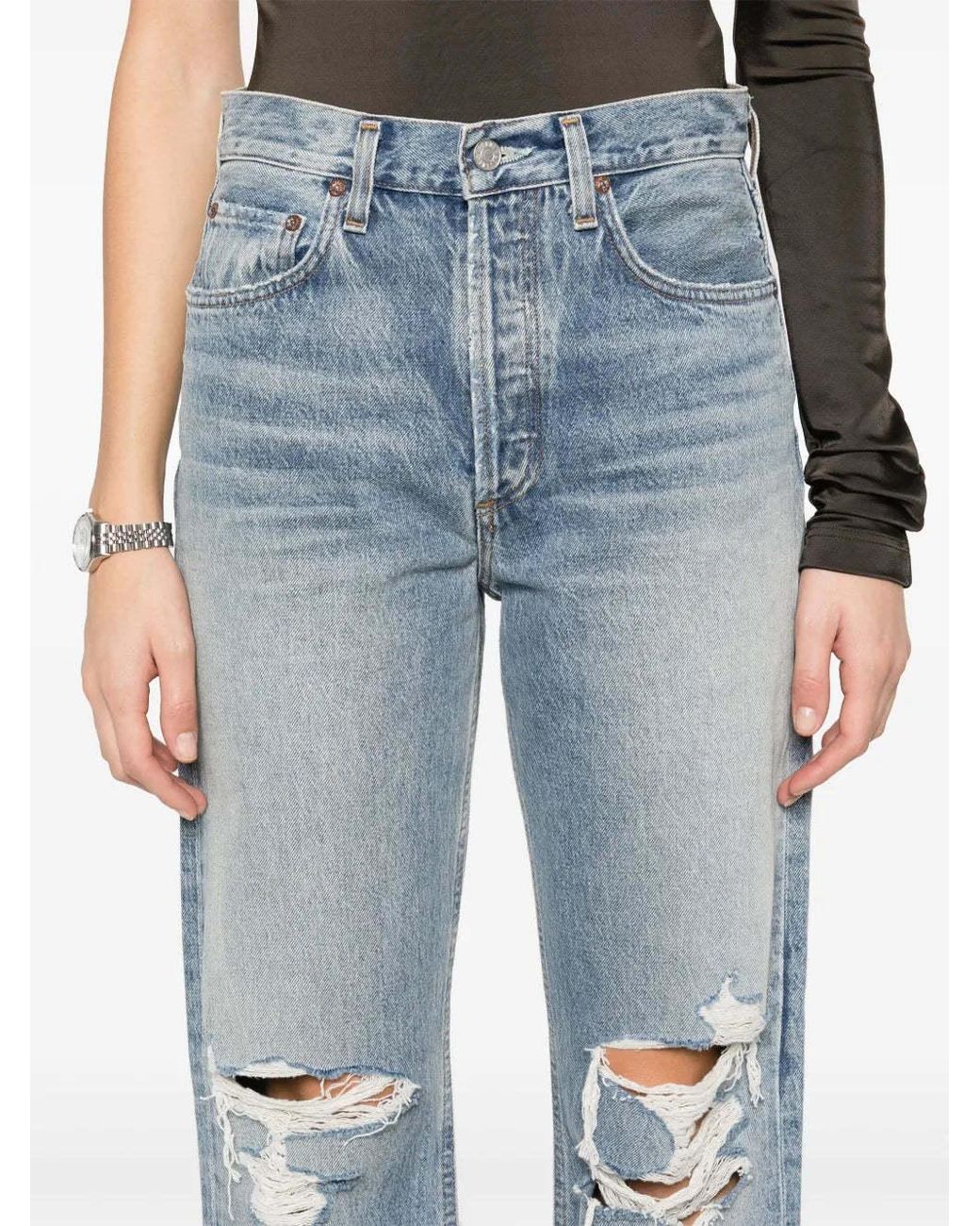 Agolde Blue Belt Loop Jeans